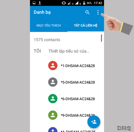 Chọn dấu 3 chấm